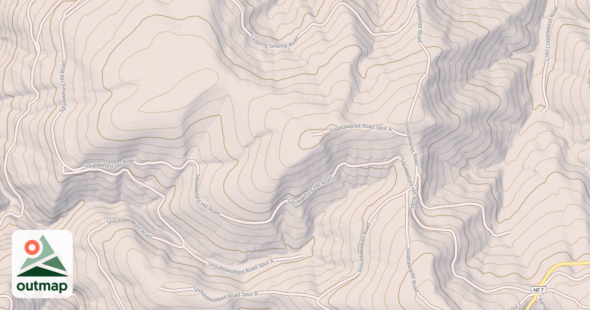 Map of SQUAWKFORD HILL