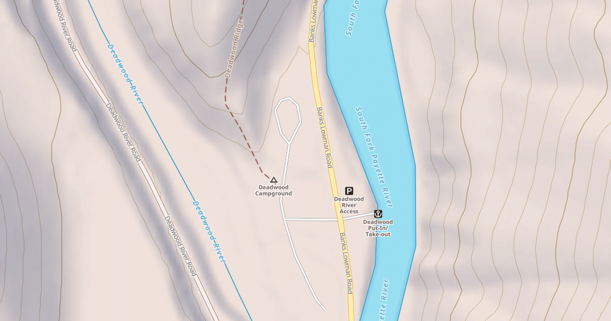 Map preview of DEADWOOD CAMPGROUND