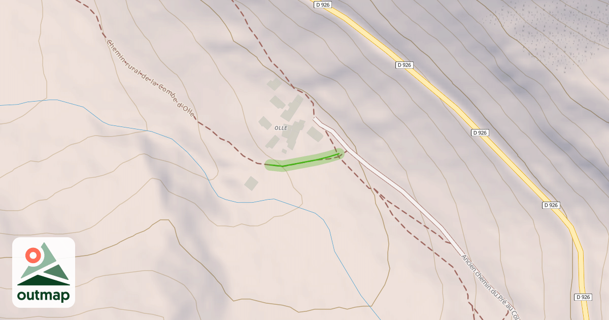 Map of Ancien Chemin du Pré au Col de la Croix de Fer