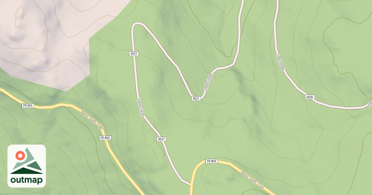 Map of HELLS HOLE