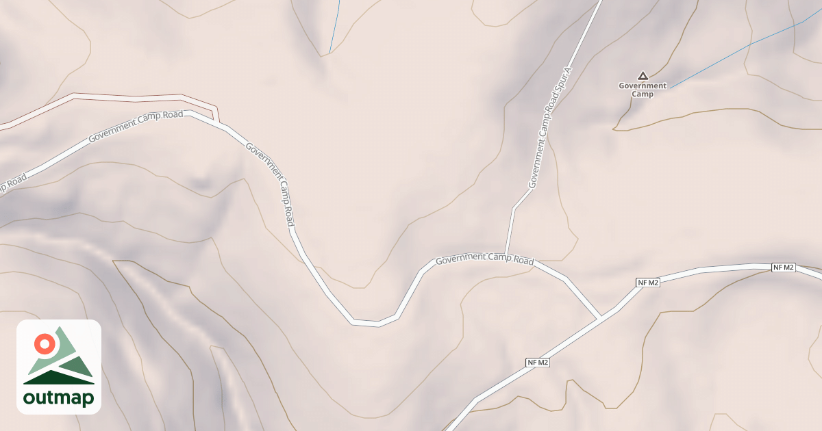 Map of GOVERNMENT CAMP