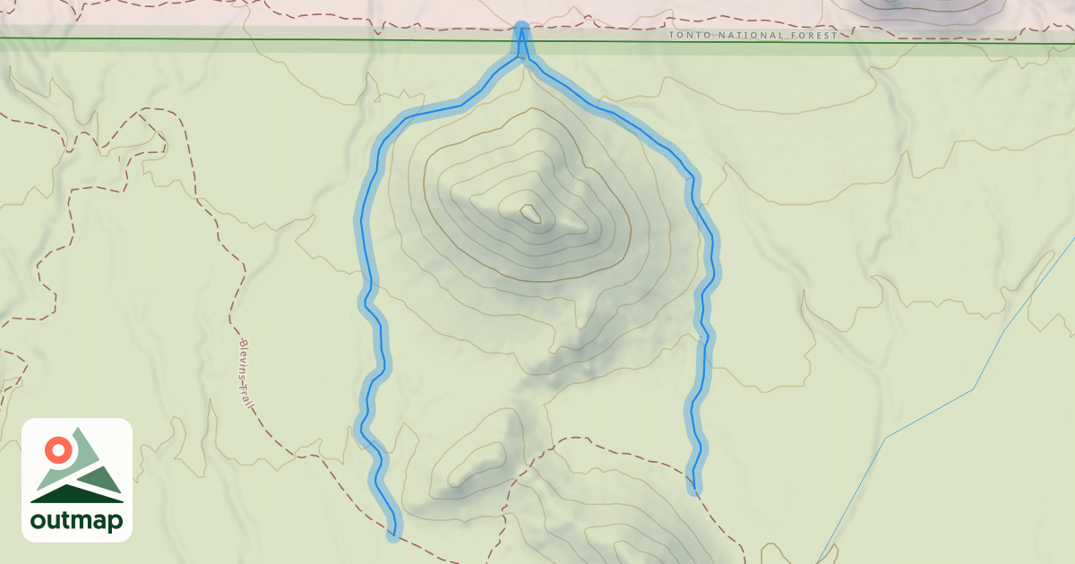 Map of Cat's Peaks loop