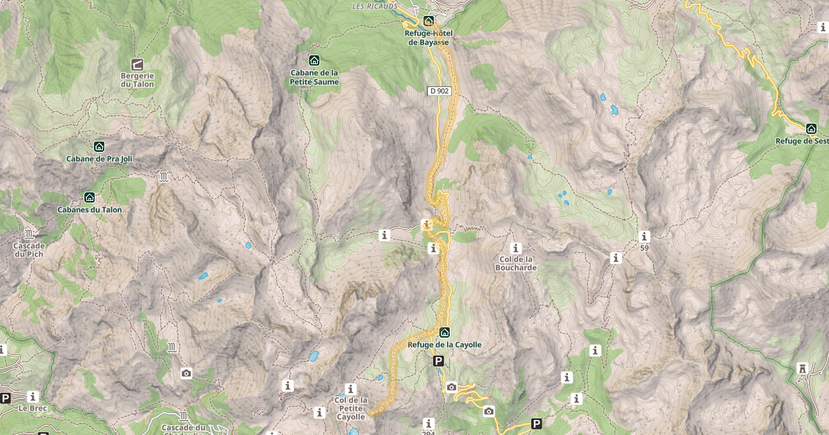 Map preview of Sommet des Garrets — Bayasse
