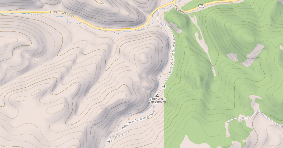 Map preview of OPHIR CREEK CG