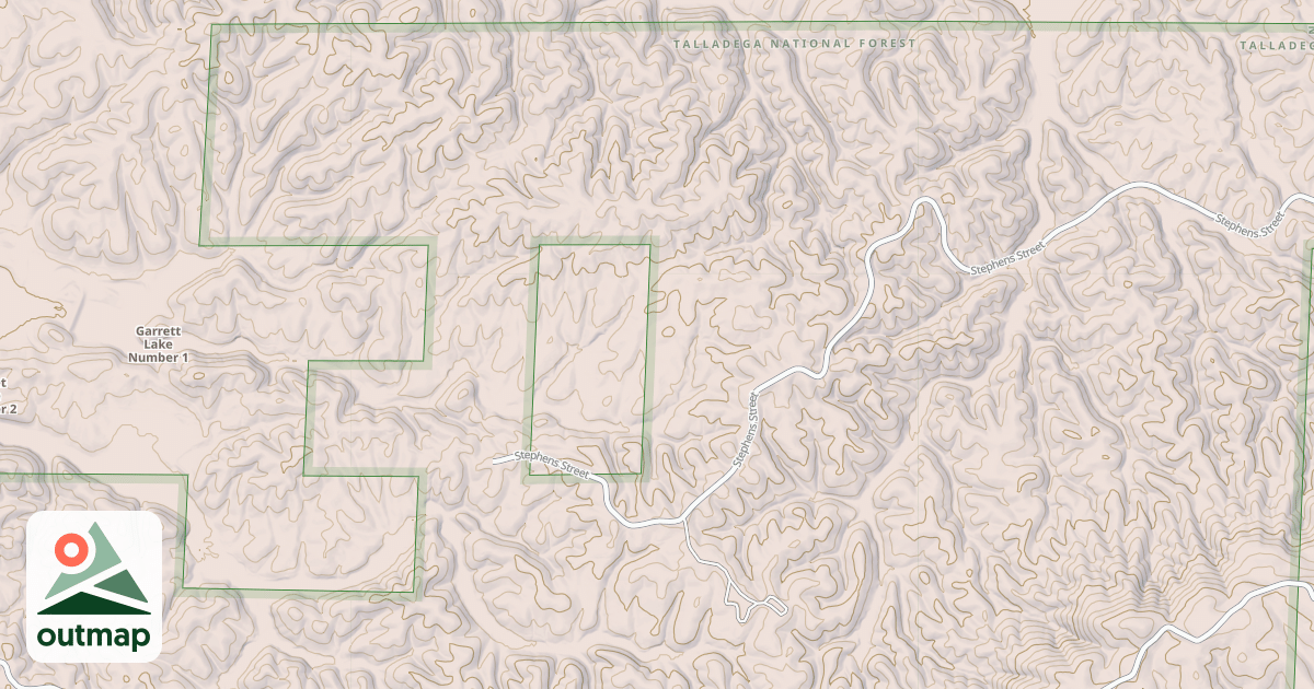 Map of Kentuck Orv Loop 1 White