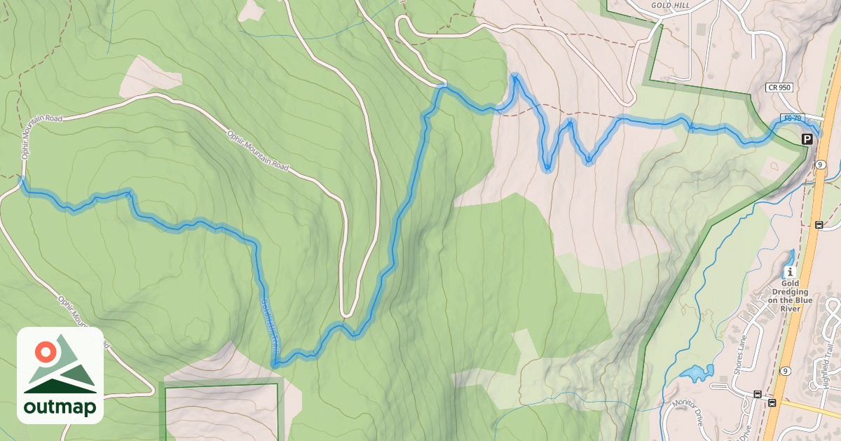 Map of Gold HIll Trail