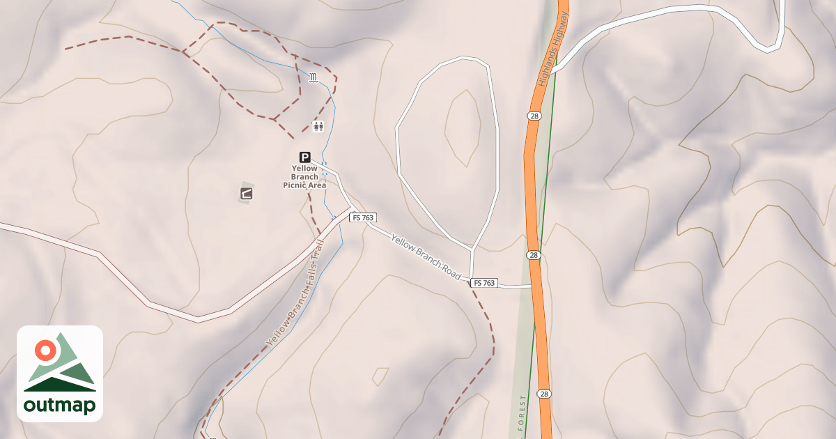 Map of YELLOW BR REC AREA