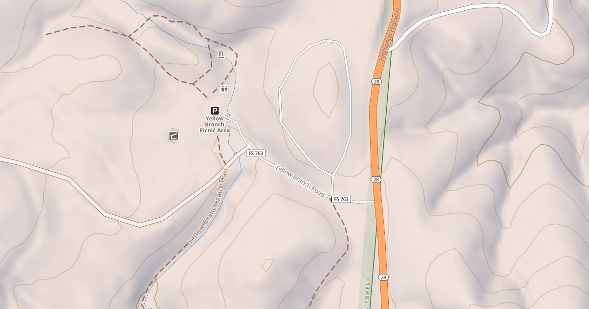 Map preview of YELLOW BR REC AREA