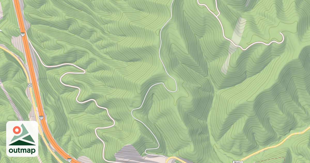 Map of HOGBACK MOUNTAIN