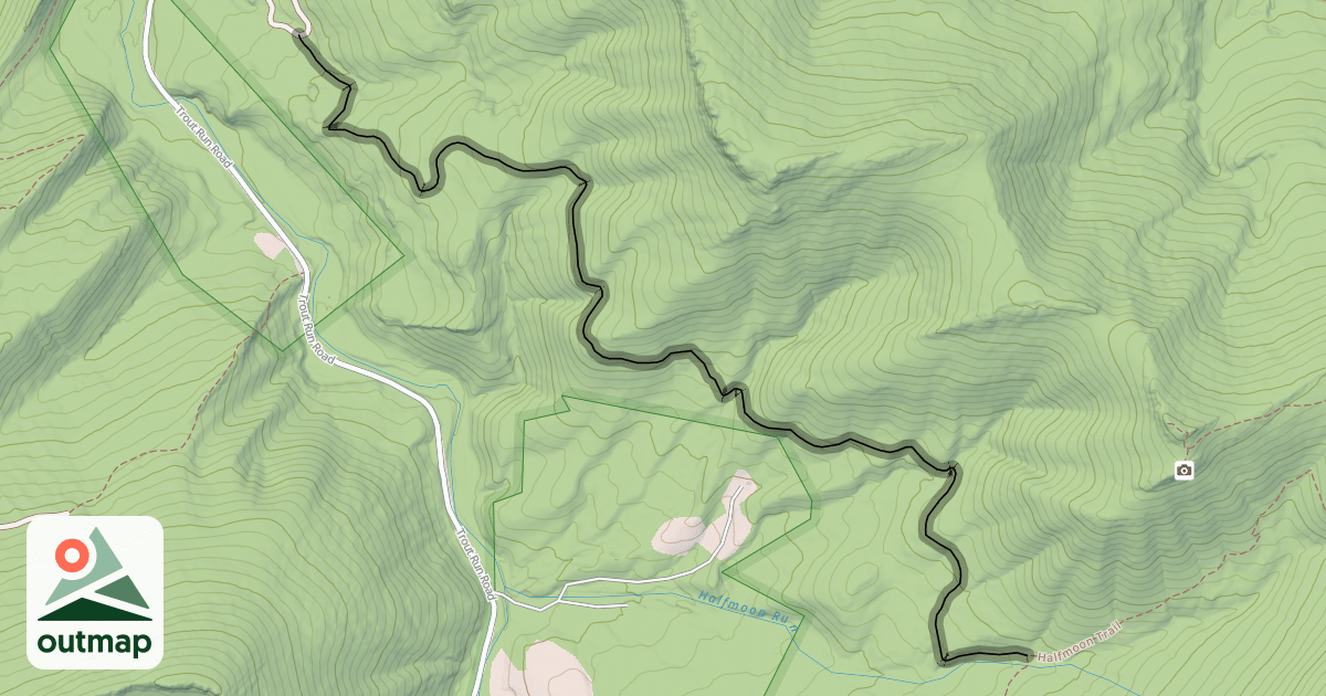 Map of Bucktail Cutoff Trail