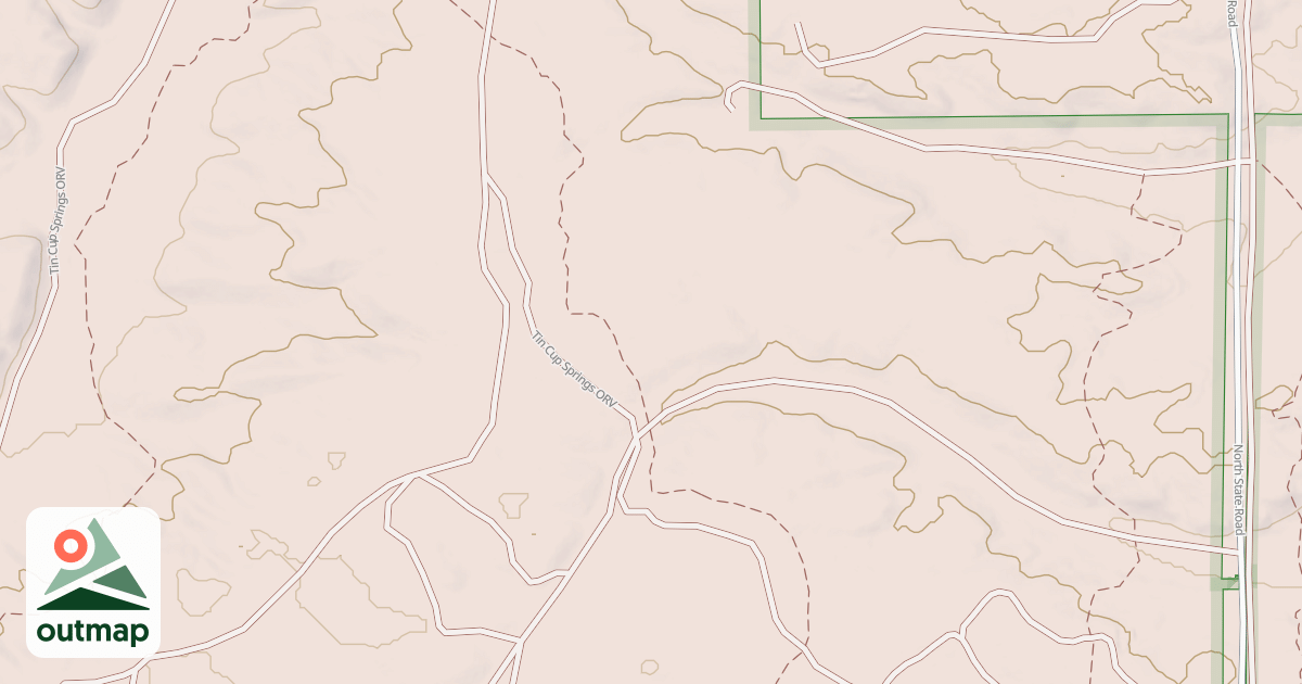 Map of Tin Cup Spring Motorcycle Trail