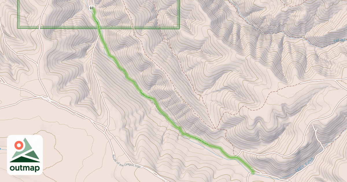 Map of Lydle Gulch