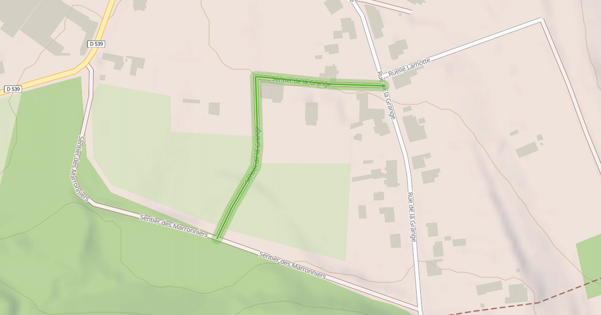 Map preview of Sentier de la Grange