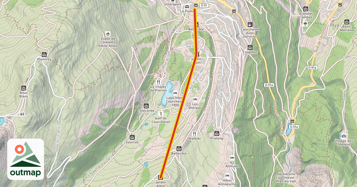 Map of Jardin Alpin