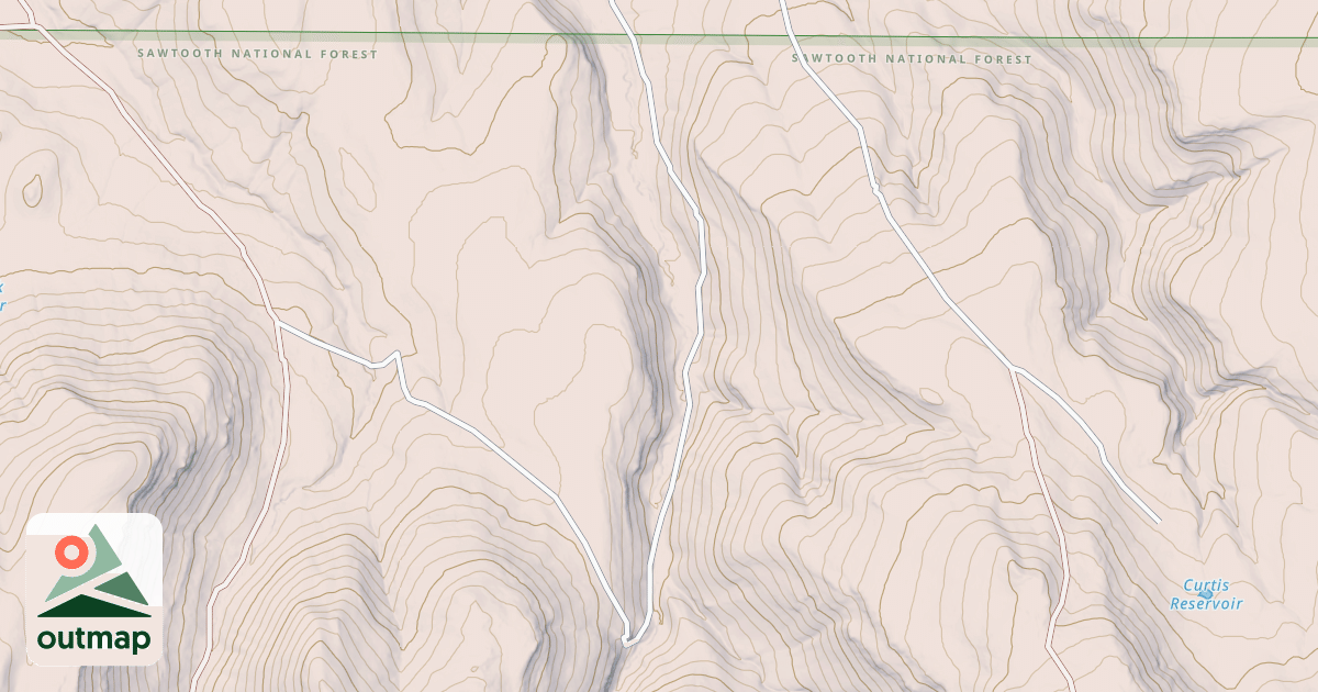 Map of NORTH COTTONWOOD