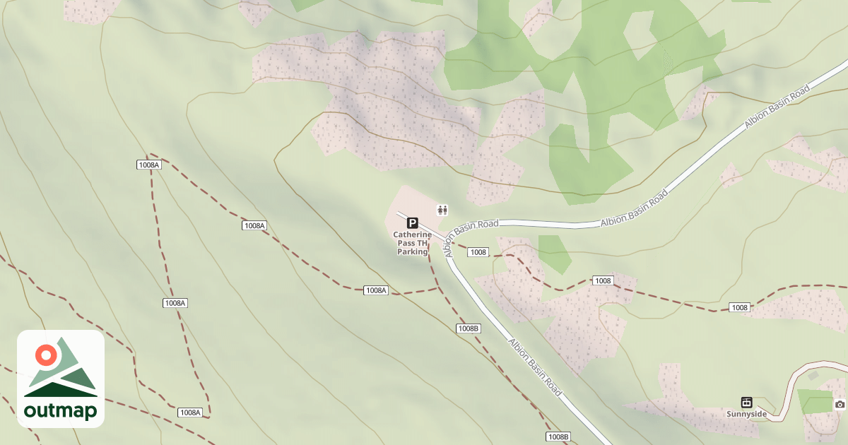Map of CATHERINE PASS T.H