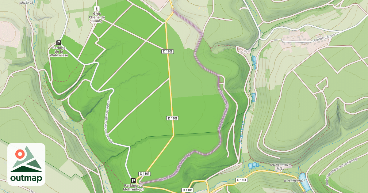 Map of Route Forestière du Kransweg