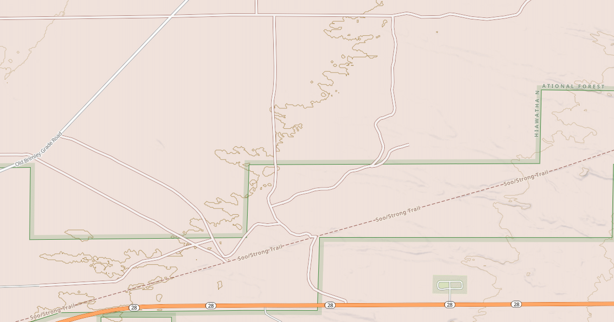 Map preview of M-28 SPUR 3034