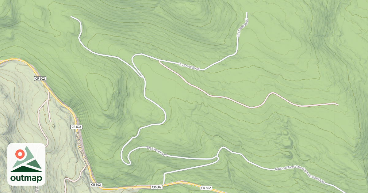 Map of DRY CREEK