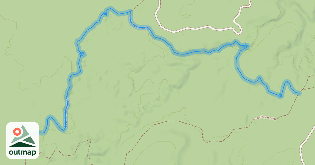 Map of Bowls and Ledges Trail