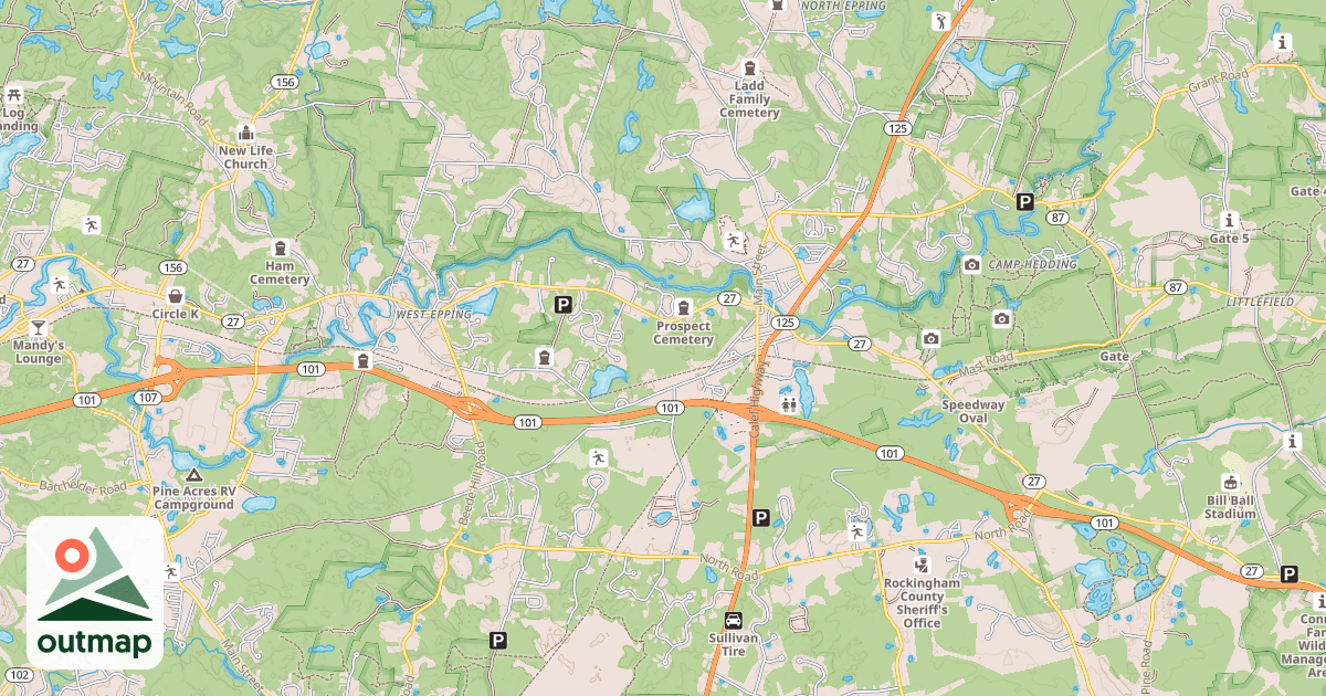 Map of Rockingham Rec. Rail Trail
