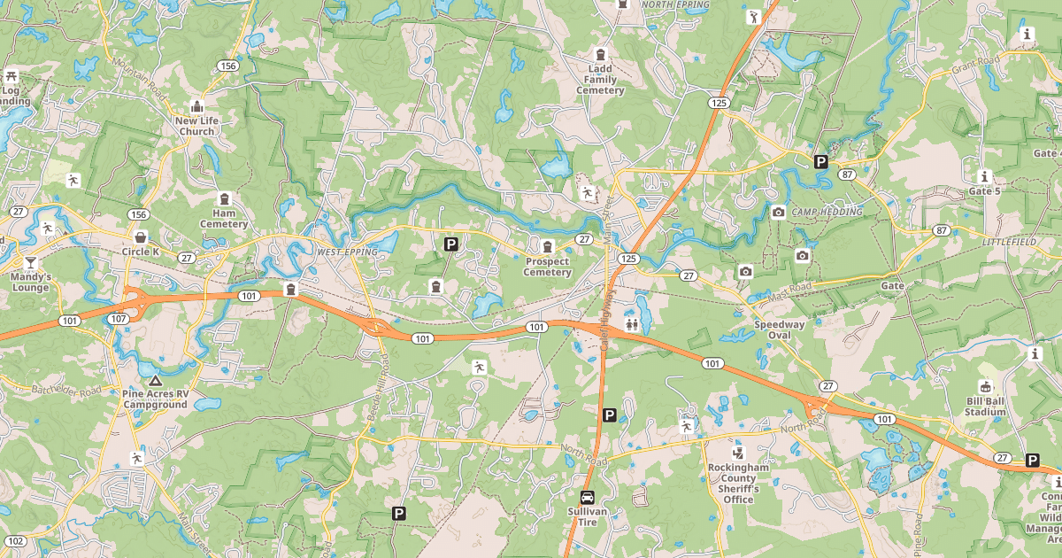 Map preview of Rockingham Rec. Rail Trail