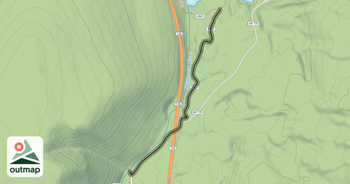 Map of McKenzie River Trail #3507