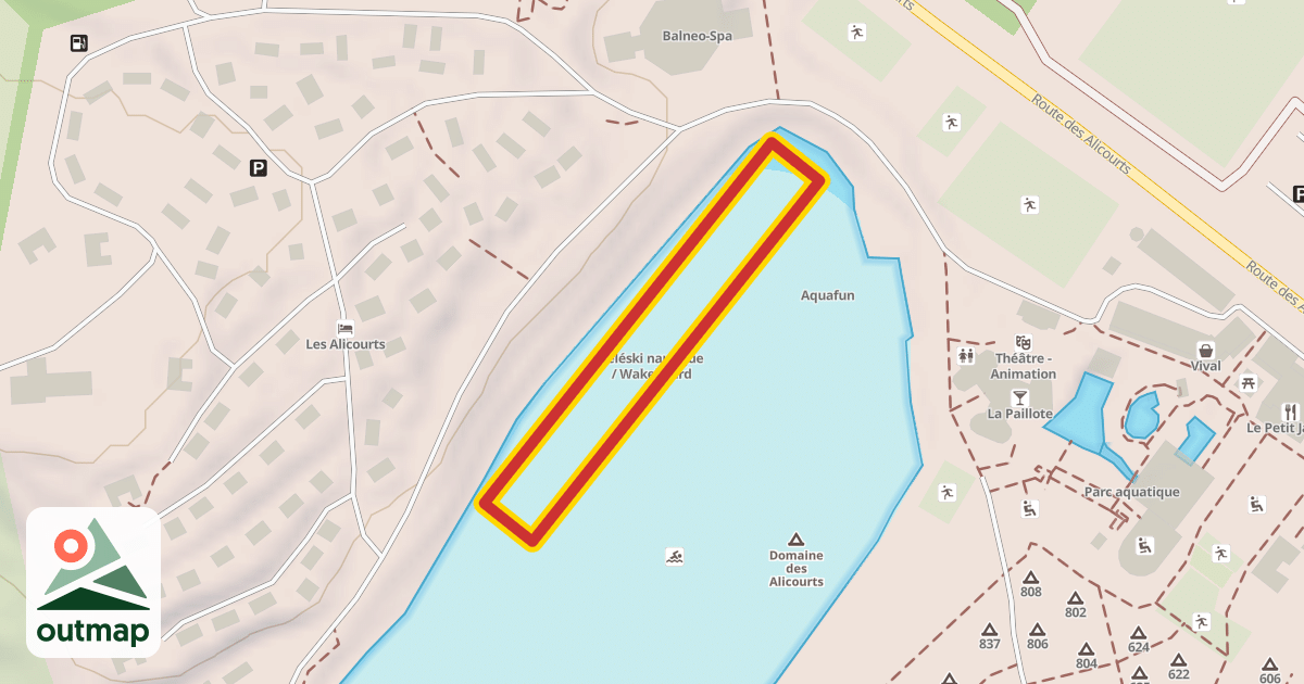 Map of Téléski nautique / Wakeboard