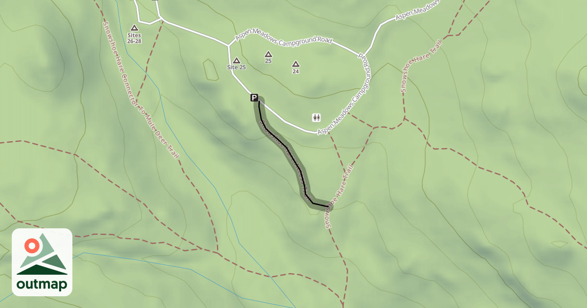 Map of Snowshoe Hare Access Trail