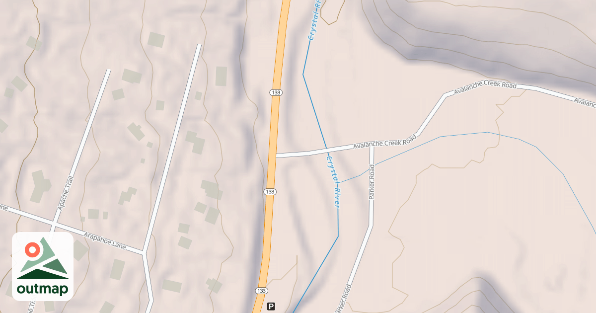 Map of AVALANCHE CREEK