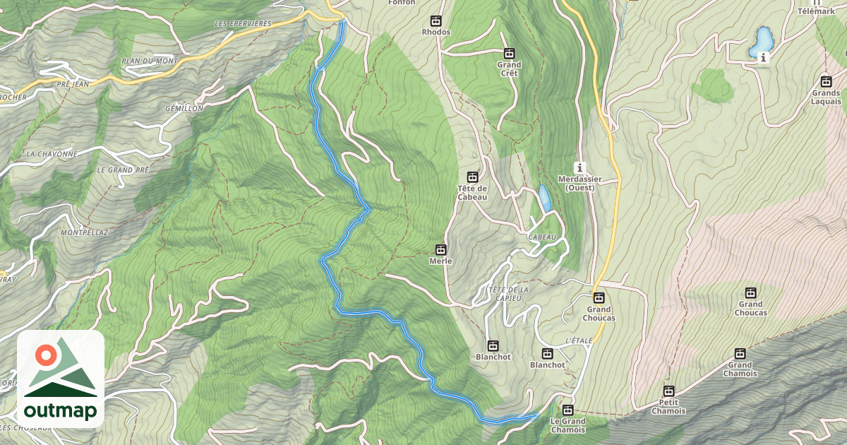 Map of Chemin de l'Andran