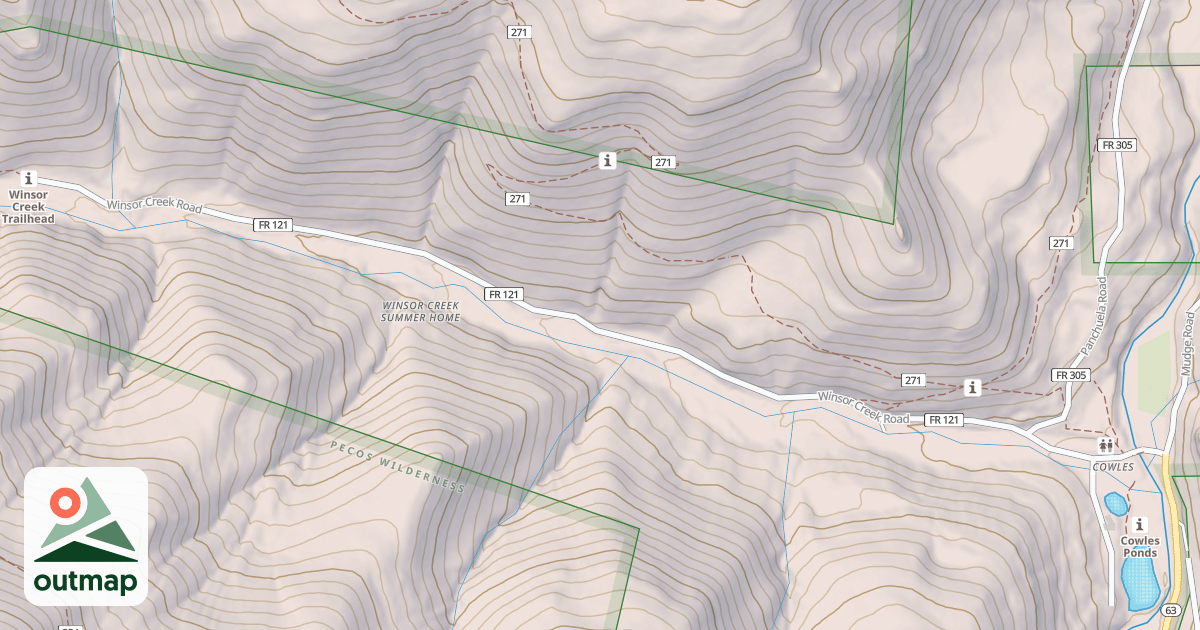 Map of WINSOR CREEK