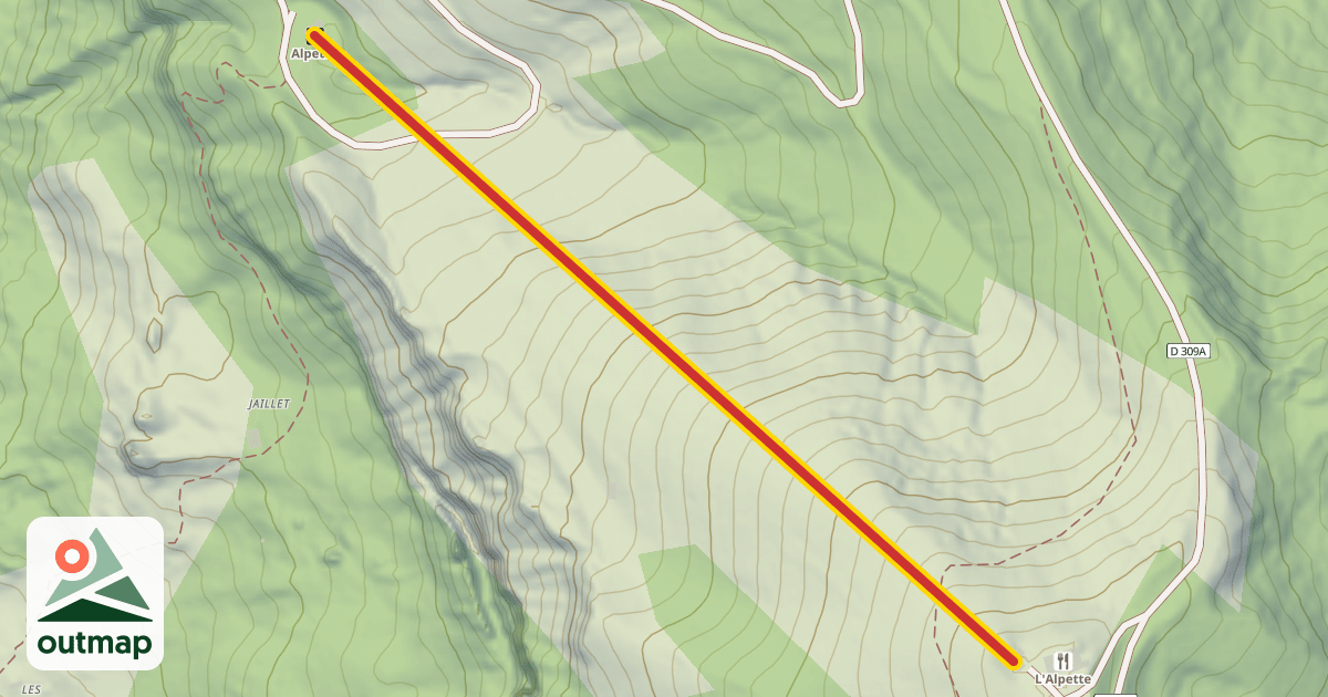 Map of Alpette