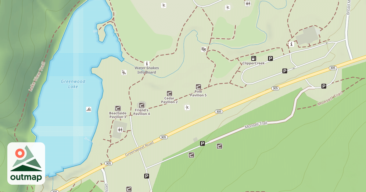 Map of Greenwood Furnace State Park Trails