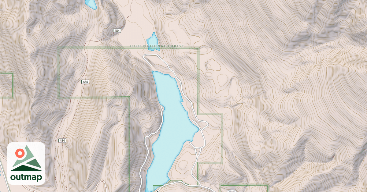 Map of Coopers Lake
