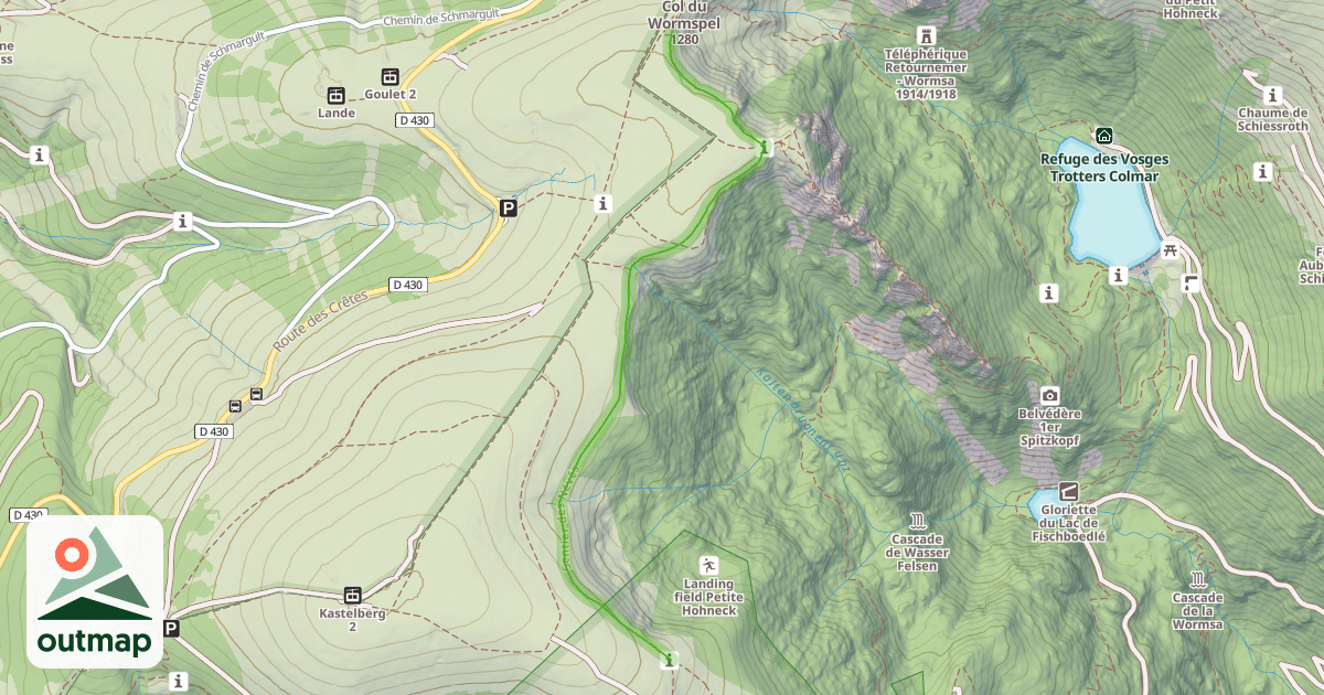 Map of Sentier des Névés