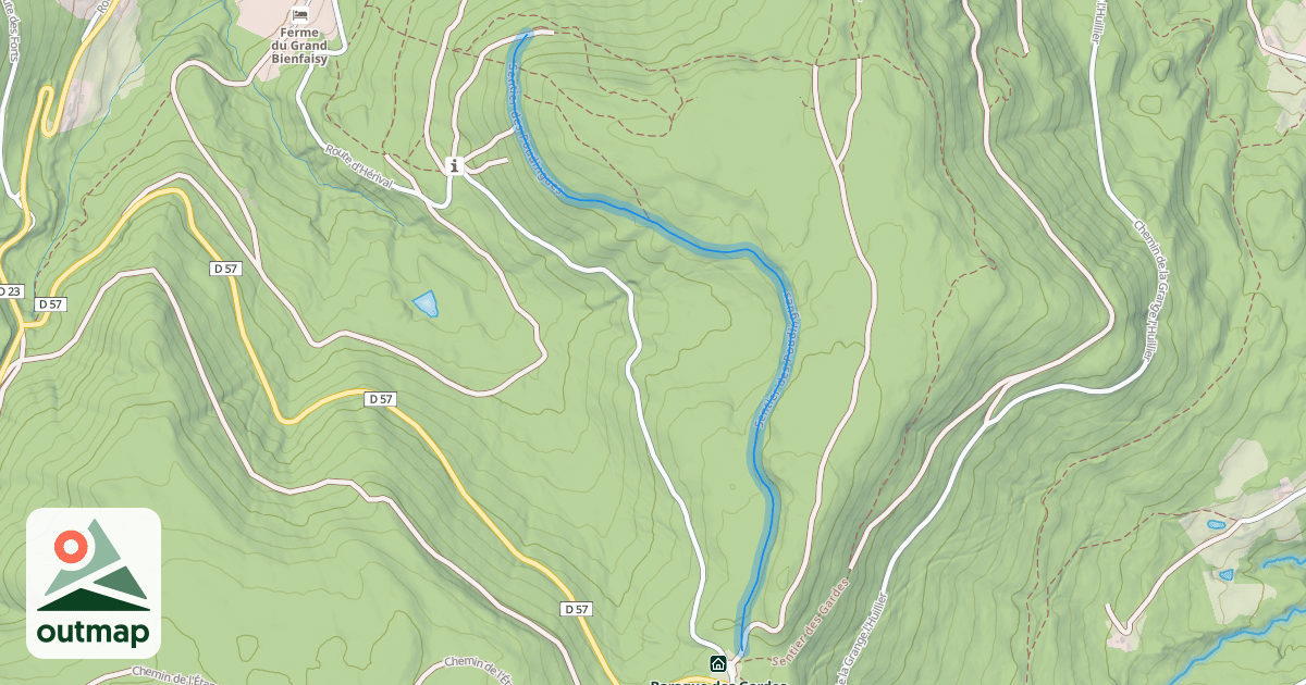 Map of Sentier des Poudingues
