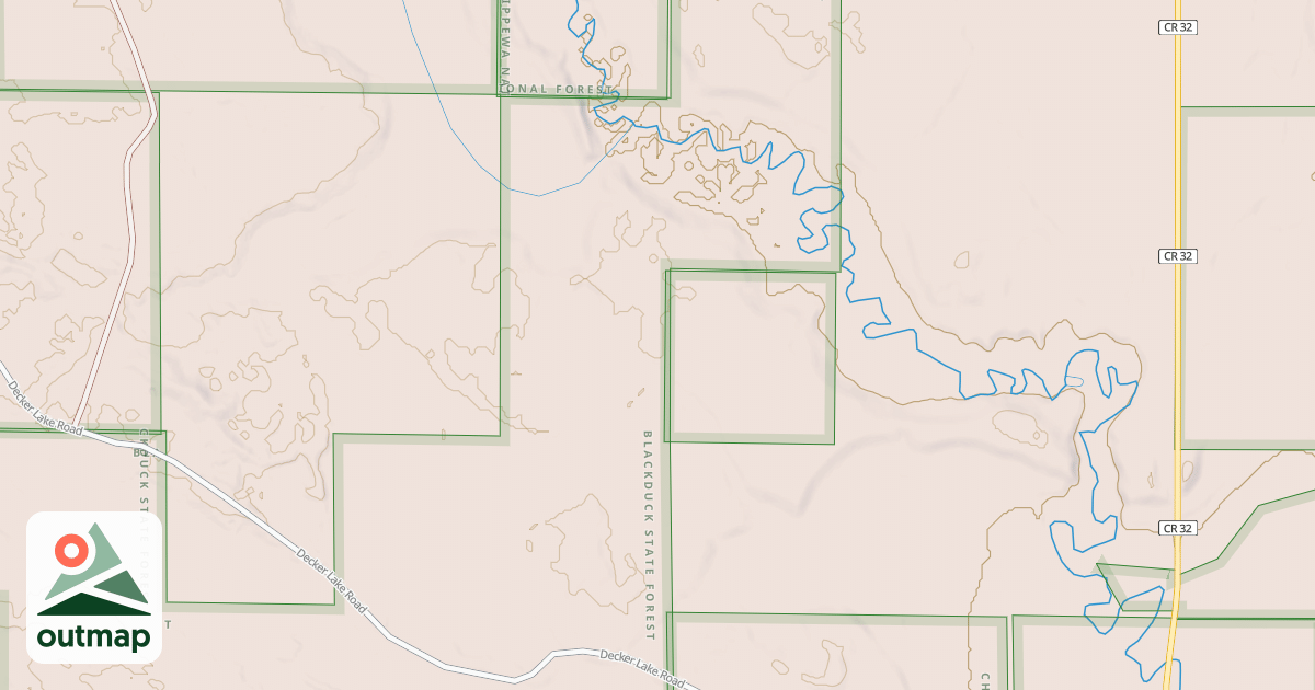 Map of DECKER LAKE SPUR 2474