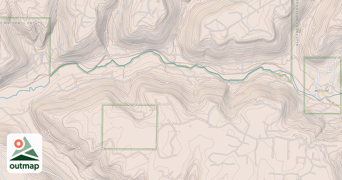 Map of EAST WINDFALL