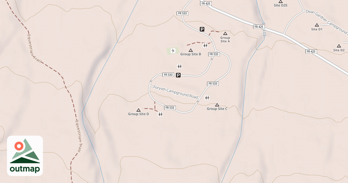 Map of FORYSTH CG