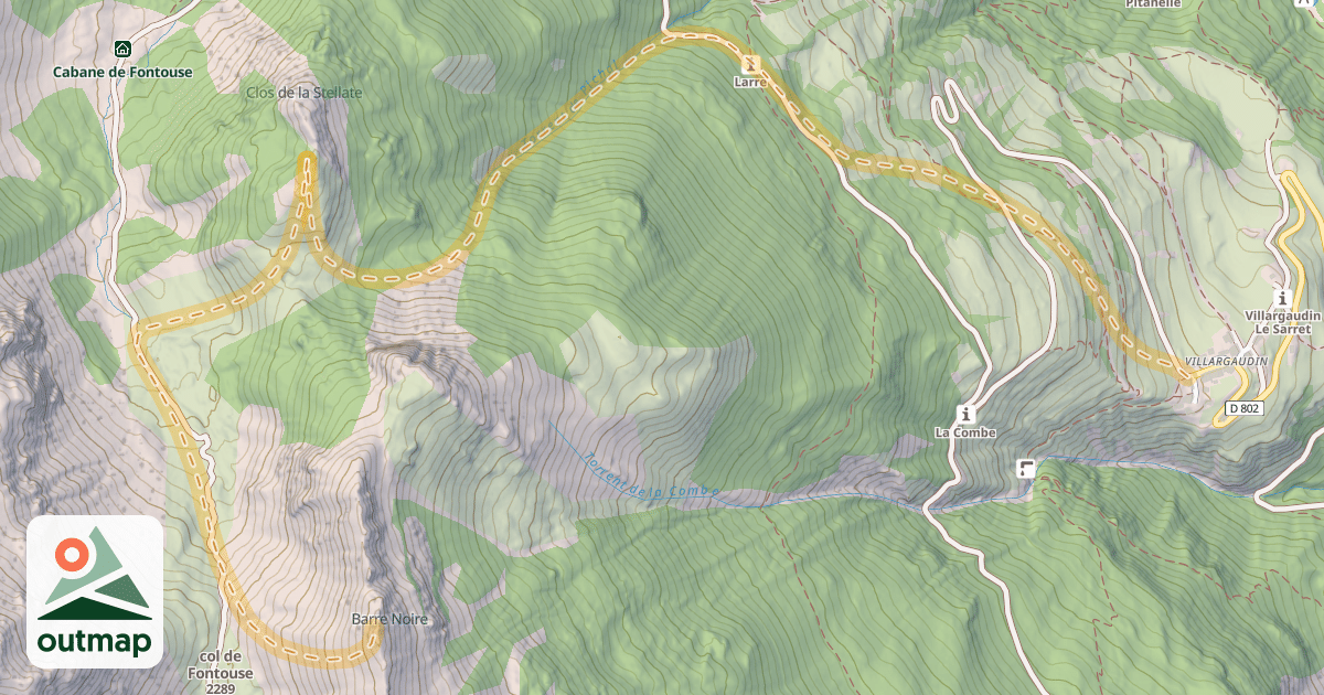 Map of Barre Noire — Villargaudin