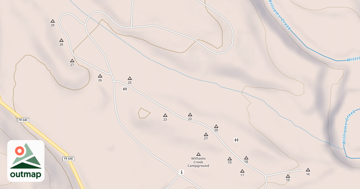 Map of WILLIAMS CK CG CENTER RD