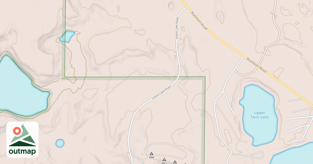 Map of ISLAND LAKE