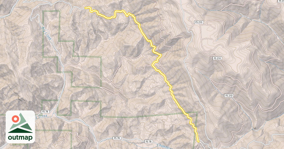 Map of Forest Road 7801