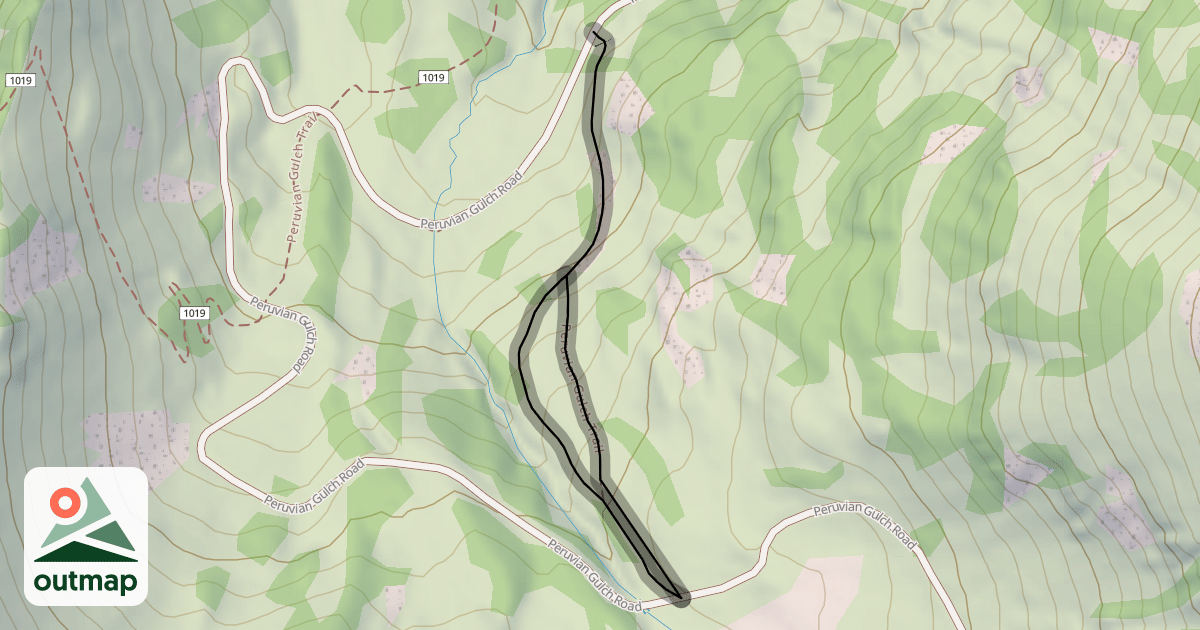Map of Peruvian Gulch Trail