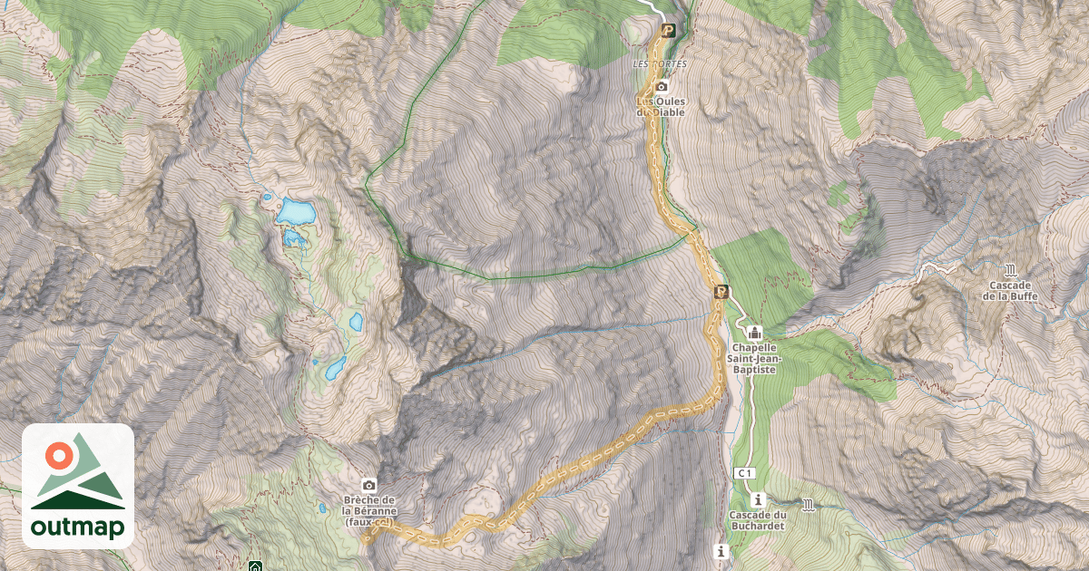 Map of Col de la Béranne — Les Portes