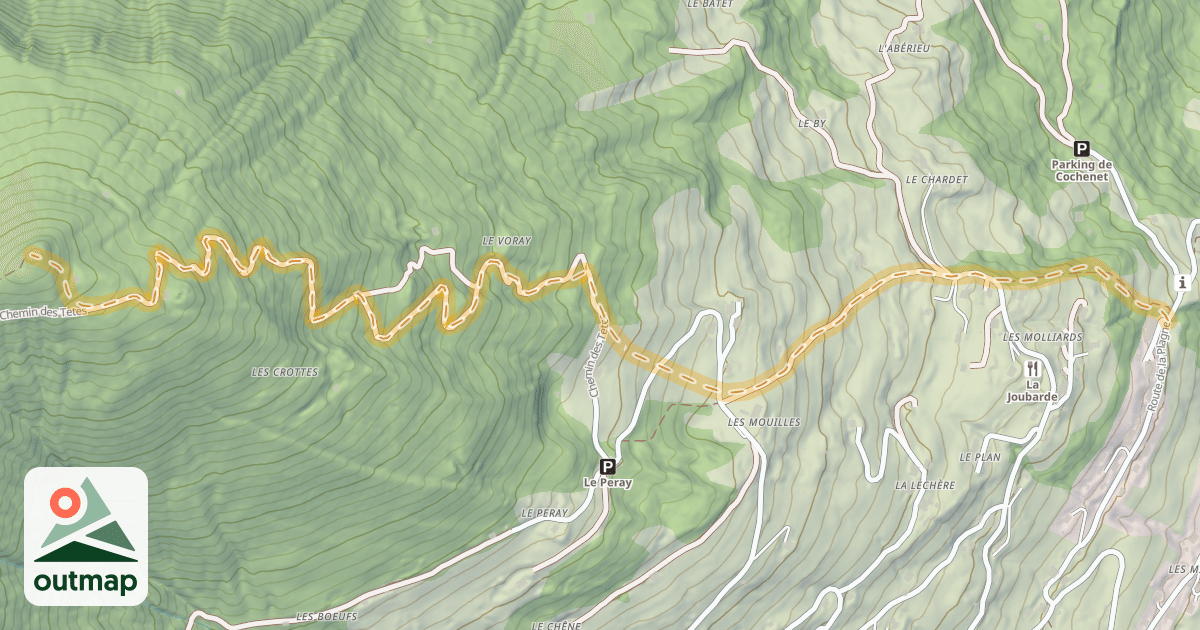 Map of Croix de la Tête Noire — Les Molliards