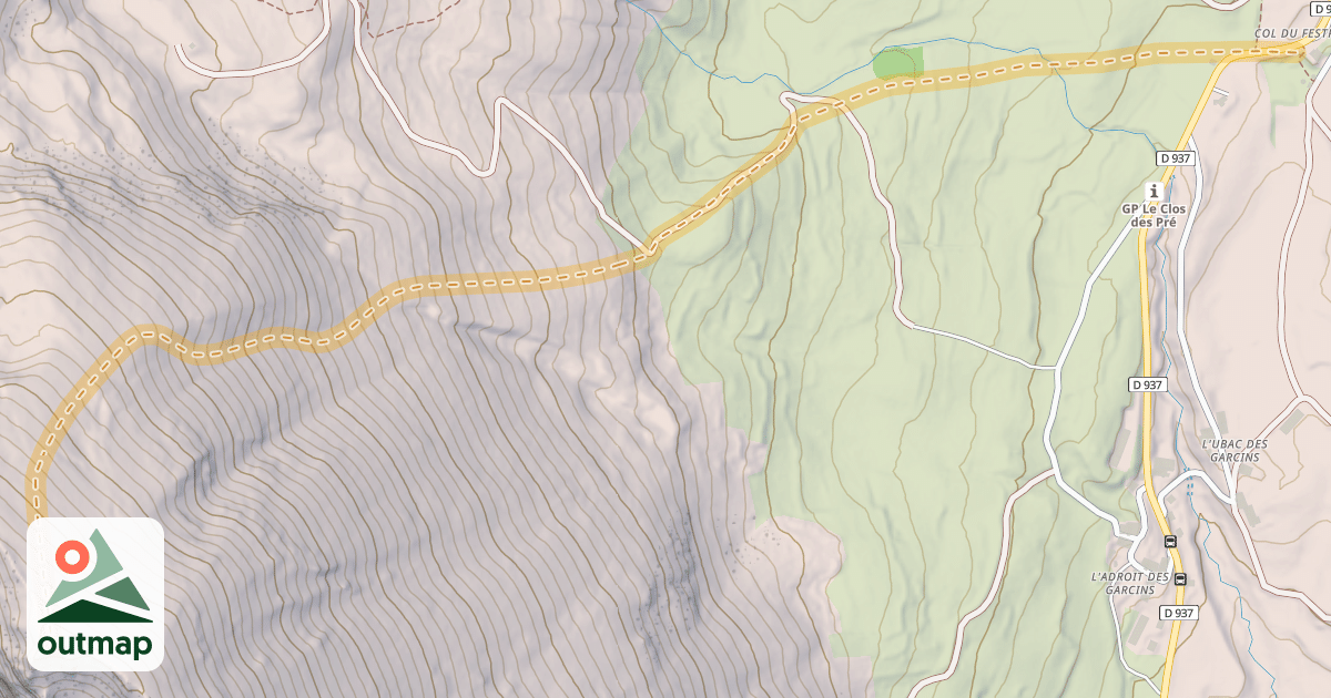 Map of Le Chauvet — Col du Festre
