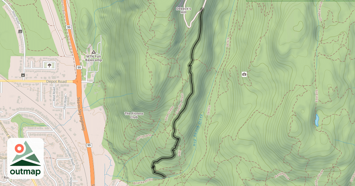 Map of Crouching Squirrel Hidden Monkey