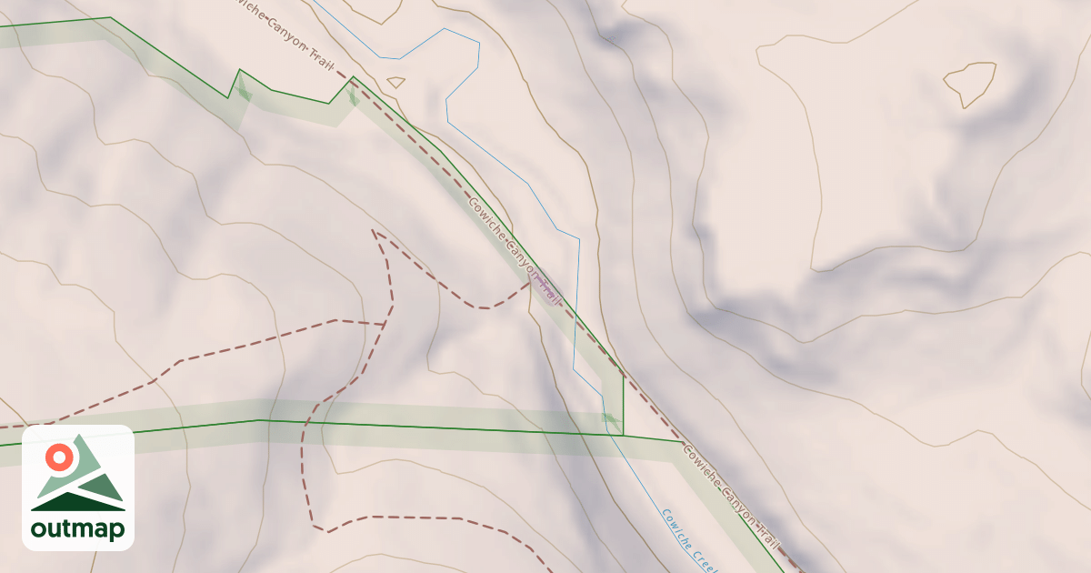 Map of Cowiche Canyon Trail